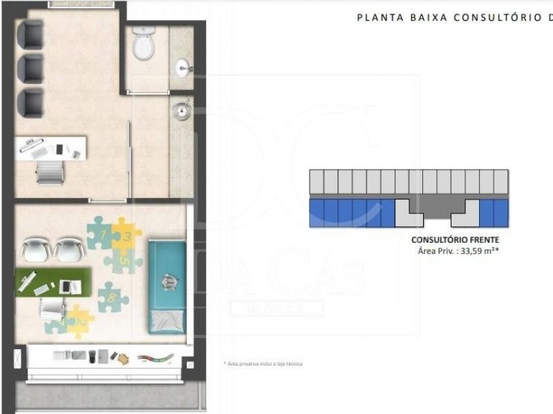 Salas/Conjuntos à venda com 29m² no bairro Glória em Porto Alegre